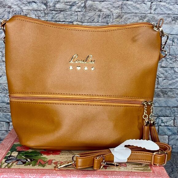 Loulu Beige Tote Bag NWOT Converts to Crossbody Bag Strap Included - Picture 6 of 8